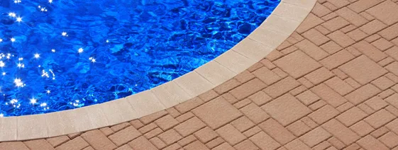 This image shows a pool with a newly resurfaced deck.