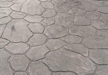 This image shows a stamped concrete floor.
