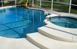 This image shows a resurfaced pool deck.