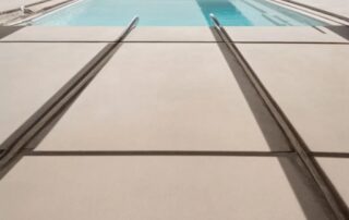 This image shows a newly refreshed pool deck.